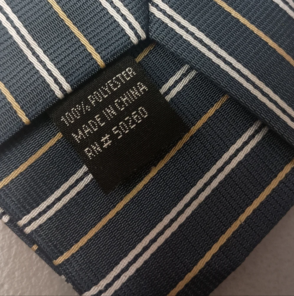 Classic Striped Black and White Tie